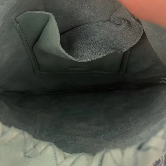 POLO RALPH LAUREN blue BOHO FRINGE LEATHER FESTIVAL CROSSBODY BAG - Picture 8 of 9